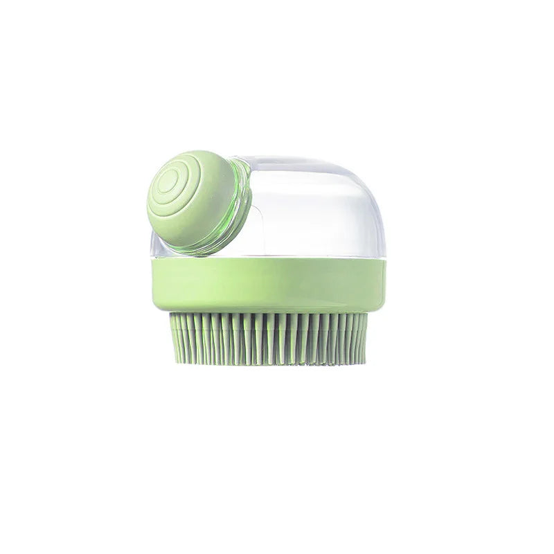 1pc Pet Bath Brush Soft Silicone With Shampoo Dispenser Gentle Massage For Grooming And Cleaning Fur And Hair